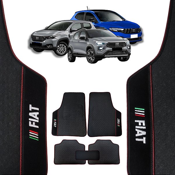 Tapete para Fiat na cor vermelha - Linha Universal