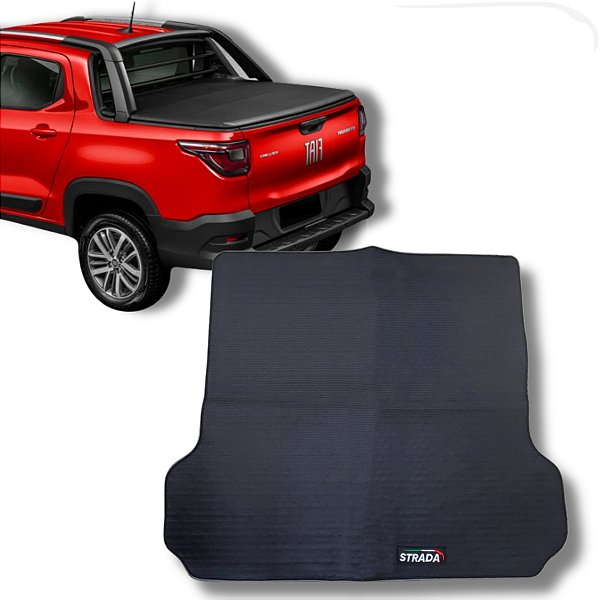 Tapete de Porta Malas para Strada Cabine Dupla Freedom Volcano Ranch 2020 a 2025 - Linha Premium