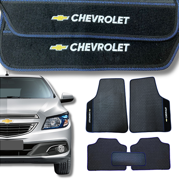 Tapete para Chevrolet na cor Azul -  Linha Universal - 5 Peças