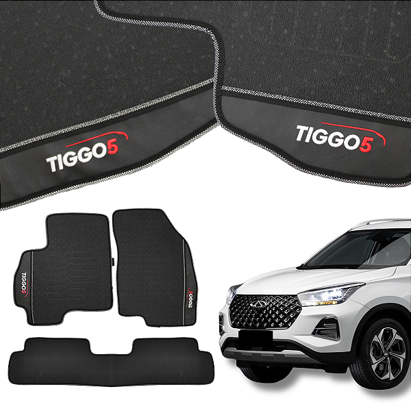 Tapete Tiggo5 Pro 2022 a 2025 Hybrid Turbo - 3 Peças - Linha Premium