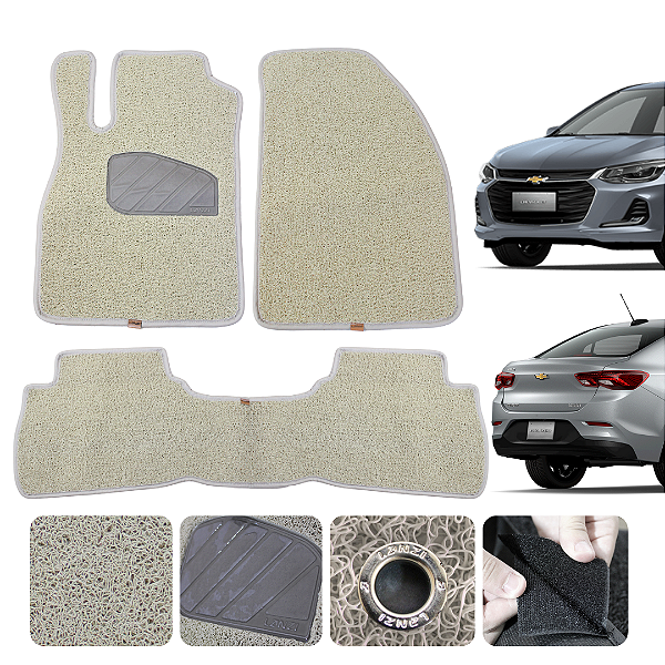 Tapete Para Carro Onix Plus 2020 a 2025 Original Lanzi Cor Bege