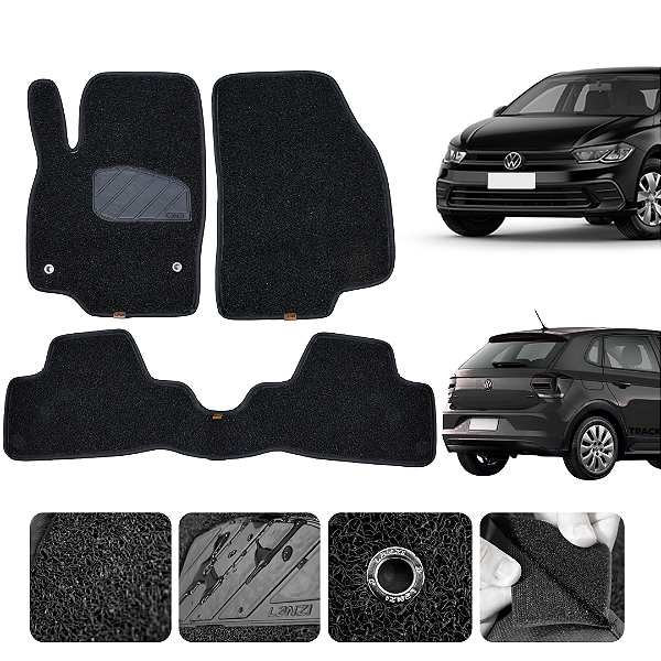 Tapete Automotivo para Volks Polo 2018 a 2026 Capacho Cor Preto