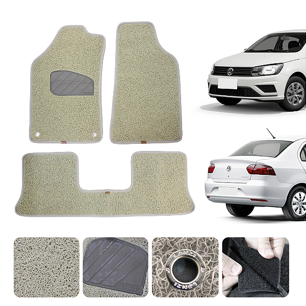 Tapete Automotivo De Capacho Para Voyage 2009 A 2022 - Bege