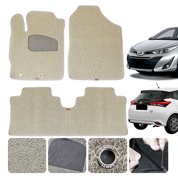 Tapete Carro De Capacho Para Yaris hatch 2022 A 2025 - Bege