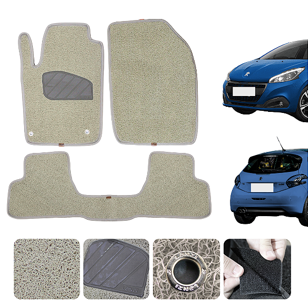Tapete Automotivo Peugeot 208 2013 a 2020 Original Lanzi - Bege