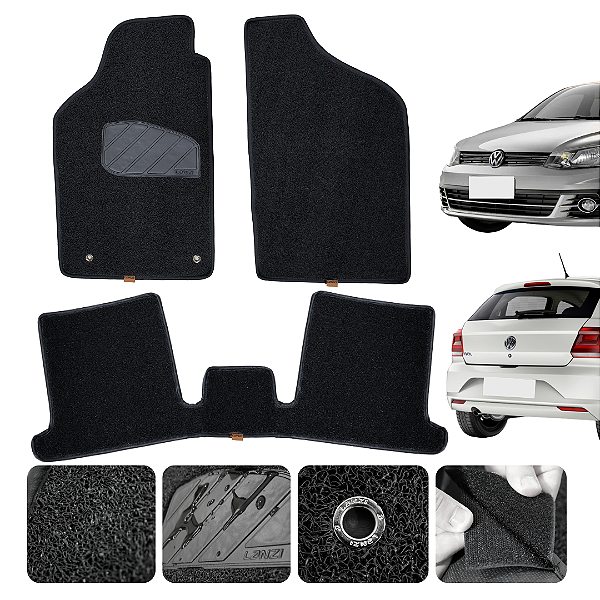Kit De Tapete Para Gol G7 G8 2016 A 2023 Linha Cinza 3 Peças