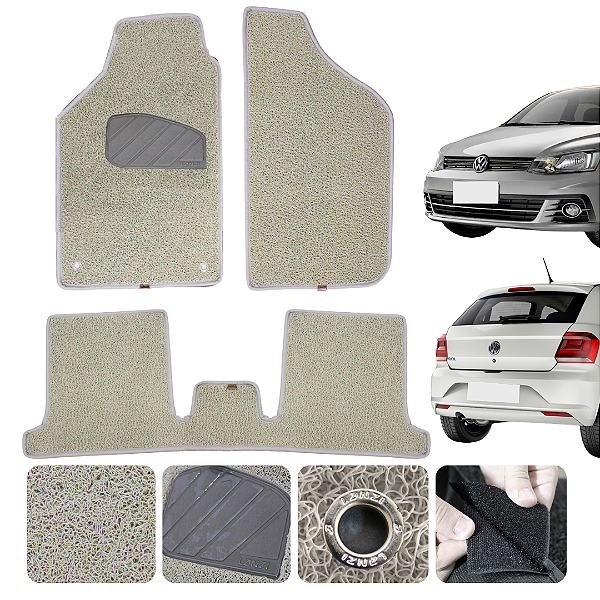 Kit De Tapete Para Gol G7 G8 2016 A 2023 Linha Cinza 3 Peças