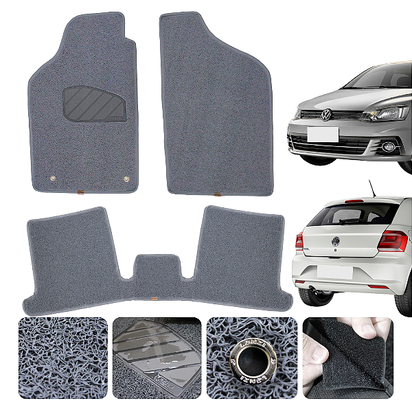 Kit De Tapete Para Gol G7 G8 2016 A 2023 Linha Cinza 3 Peças