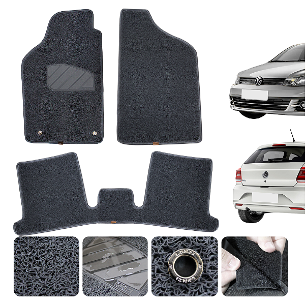Kit De Tapete Para Gol G7 G8 2016 A 2023 Linha Cinza 3 Peças