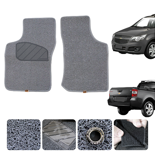 Tapete Capacho Automotivo Montana Simples 2010 a 2016 Cor Cinza