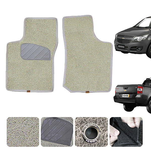 Tapete Capacho Automotivo Montana Simples 2010 a 2016 Cor Bege