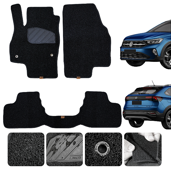 Tapete automotivo Nivus 2025 2026 3 Pçs Capacho Original Lanzi