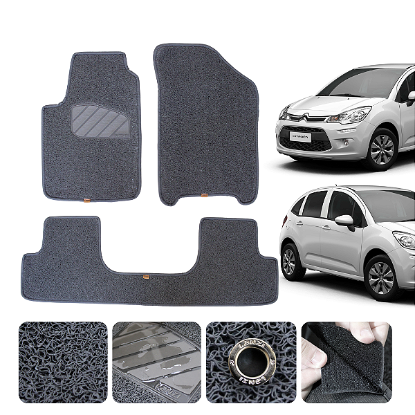 Tapete automotivo para Citroën C3 2002 A 2012 Original Lanzi Grafiti