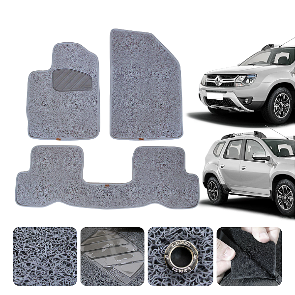 Tapete automotivo para Duster 2016 A 2026 Original Lanzi Cinza