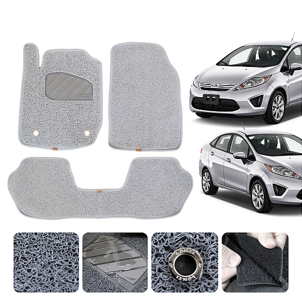 Tapete automotivo para Ford Fiesta 2015 A 2026 Original Lanzi Cinza