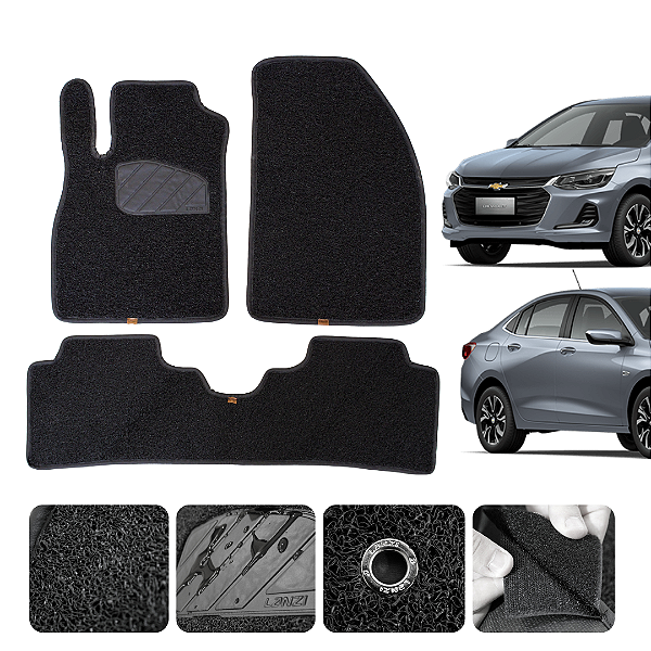 Tapete Automotivo para Onix Plus 2024 a 2026 Original Lanzi Preto