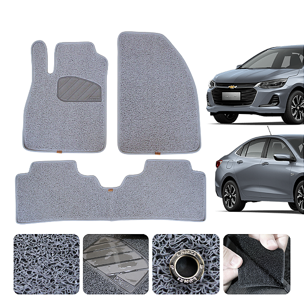 Tapete automotivo para Onix Plus 2024 a 2026 Original Lanzi Cinza