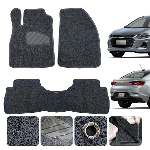 Tapete automotivo para Onix Plus 2024 a 2026 Original Lanzi Cinza