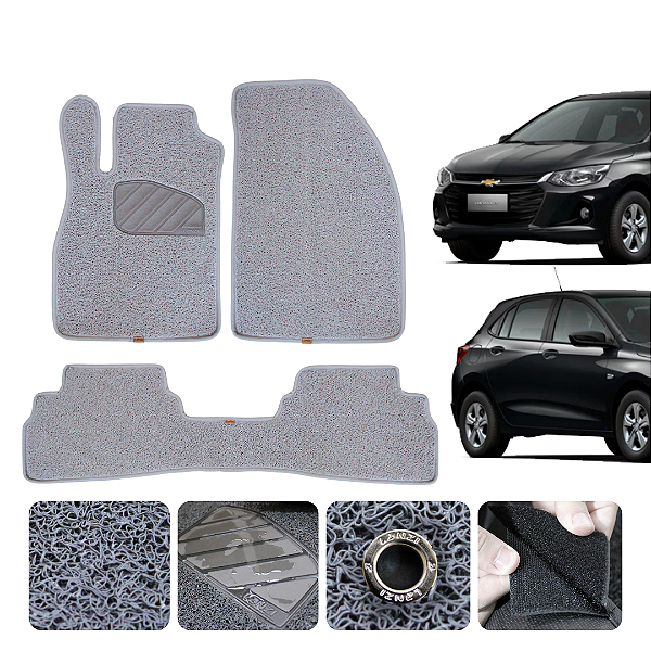 Tapete automotivo para Onix 2024 a 2026 Original Lanzi Cinza
