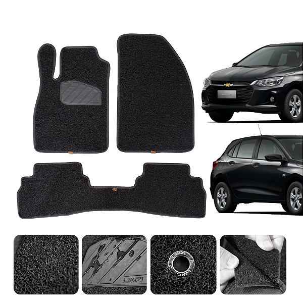 Tapete automotivo para Onix 2024 a 2026 Original Lanzi Preto