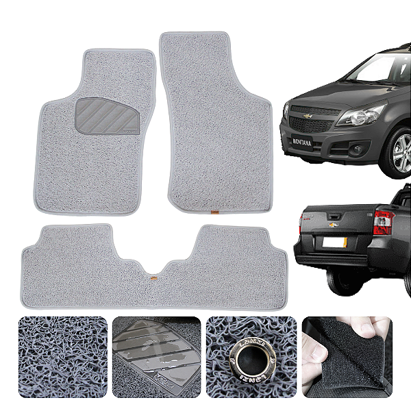 Tapete automotivo para Montana 2010 a 2016 Original Lanzi Cinza