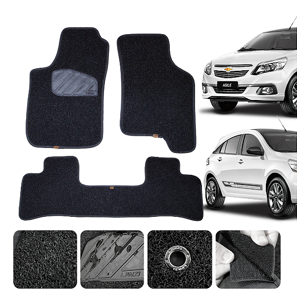 Tapete automotivo para Agile 2009 a 2014 Original Lanzi Preto
