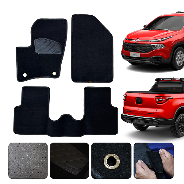 Tapete Automotivo Para Fiat Toro 2016 a 2025 Original Lanzi