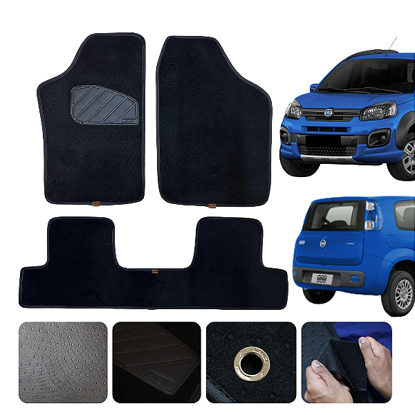 Tapete Automotivo Para Fiat Uno 2014 a 2021 Original Lanzi