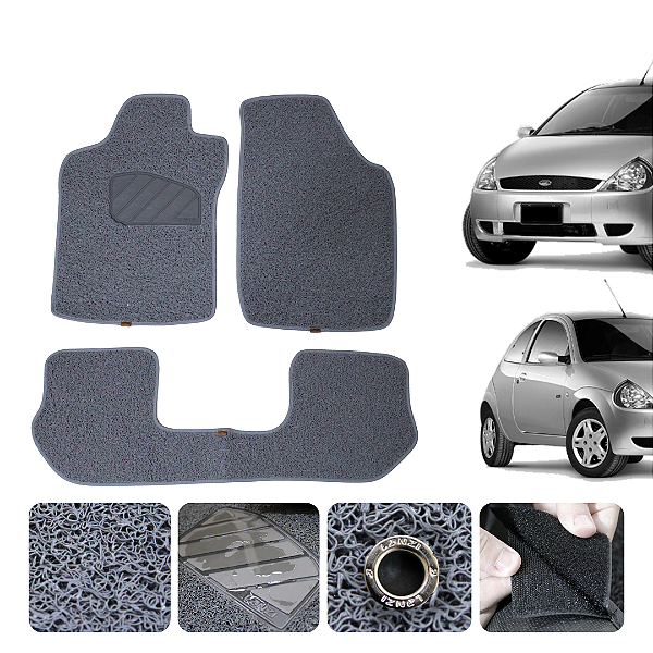 Tapete automotivo Para Ford Ka 96 capacho Cinza