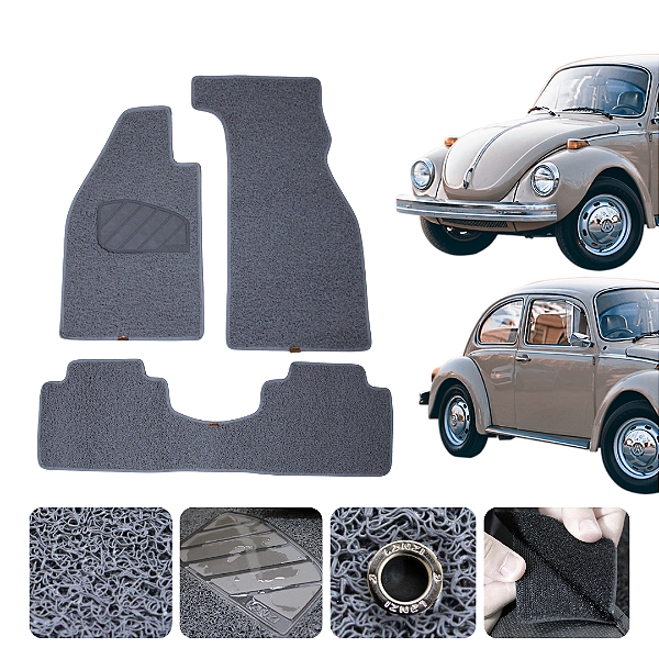 Tapete automotivo Para chevrolet Fusca 95 capacho Cinza