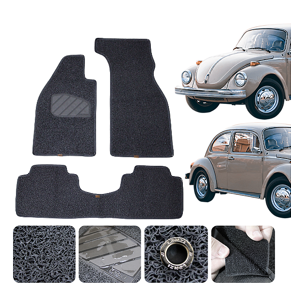 Tapete automotivo Para chevrolet Fusca 95 capacho Grafite