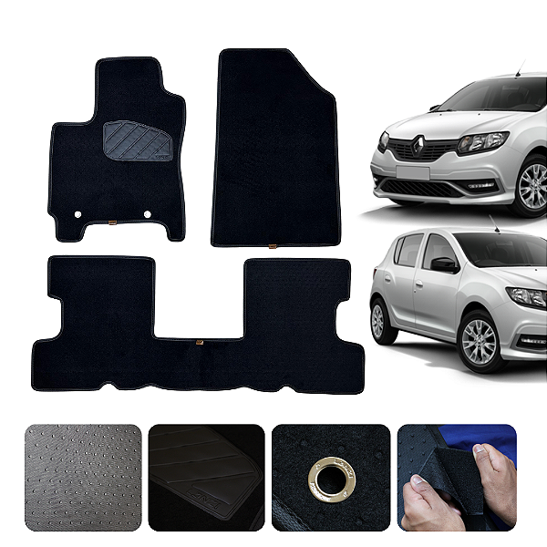 Tapete Automotivo para Sandero 2008 a 2024 Original Lanzi