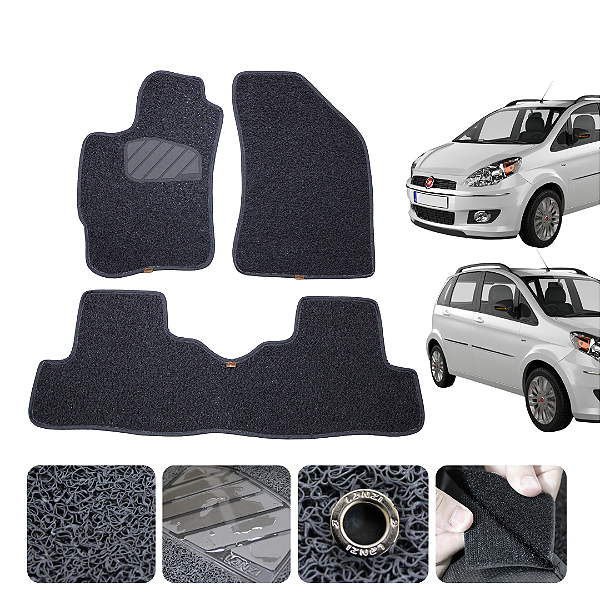 Tapete automotivo Para Fiat IDEA 2006 a 2011 capacho Grafite