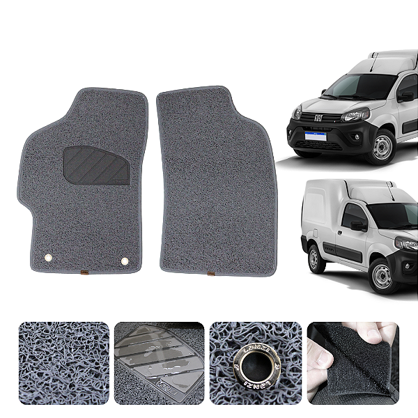 Tapete automotivo Para Fiorino 2021 A 2026 capacho Cinza