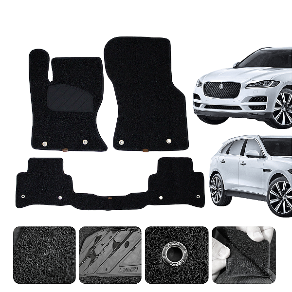 Tapete automotivo Para F- PACE 2017 a 2024 capacho Preto