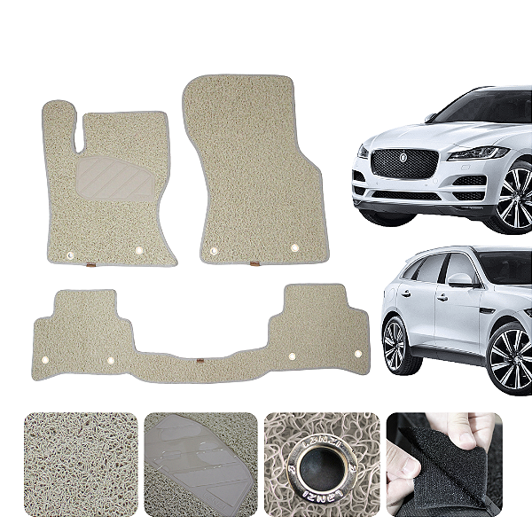 Tapete automotivo Para F- PACE 2017 a 2024 capacho Bege
