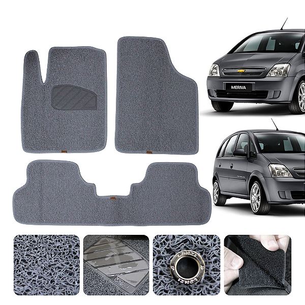Tapete automotivo Para meriva 2002 a 2012 capacho Cinza