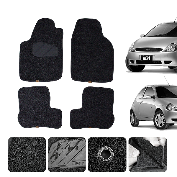 Tapete automotivo Para FORD KA 1996 a 2007 capacho Preto