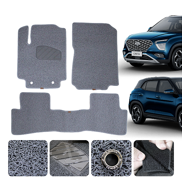 Tapete automotivo Para creta 2017 a 2021 capacho Cinza