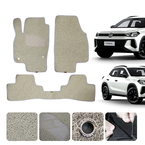 Tapete automotivo Para volksvagem Tera 2025 e 2026 capacho Bege