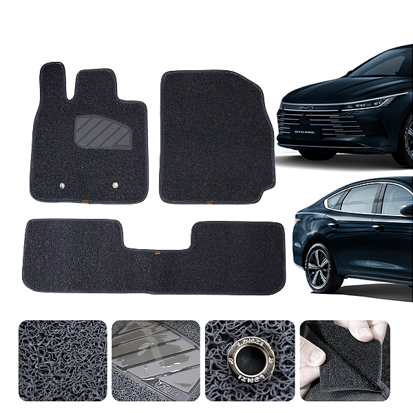 Tapete automotivo Para Byd King 2024 a 2026 capacho Grafite