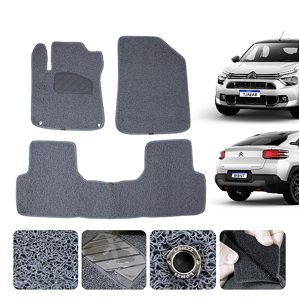 Tapete automotivo Para citroen Basalt 2024 e 2025 capacho Cinza