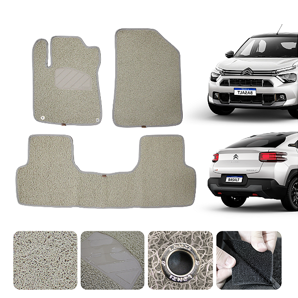 Tapete automotivo Para citroen Basalt 2024 e 2025 capacho Bege
