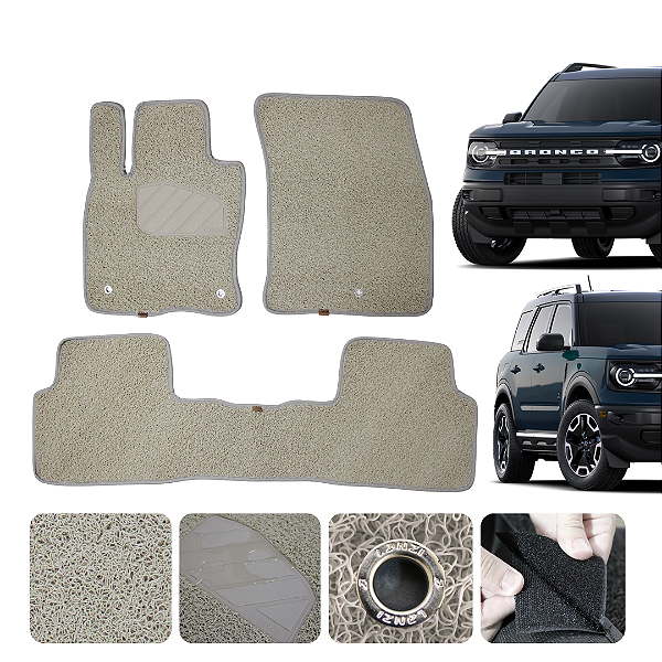 Tapete automotivo Para Ford Bronco sport 2021 a 2026 capacho Bege