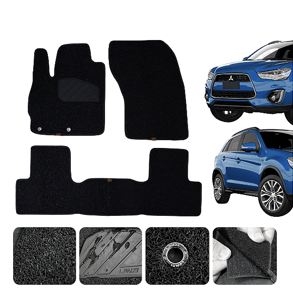 Tapete automotivo Mitsubishi Asx 2010 a 2021 capacho Preto