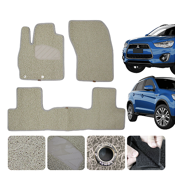 Tapete automotivo Mitsubishi Asx 2010 a 2021 capacho Bege