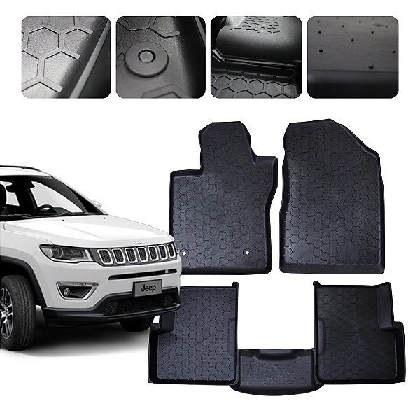 Tapete Automotivo Borda elevada Para Compass 2016 a 2026 Original Lanzi