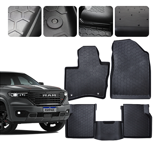 Tapete Automotivo Borda elevada Para Rampage 2024 a 2026 Original Lanzi