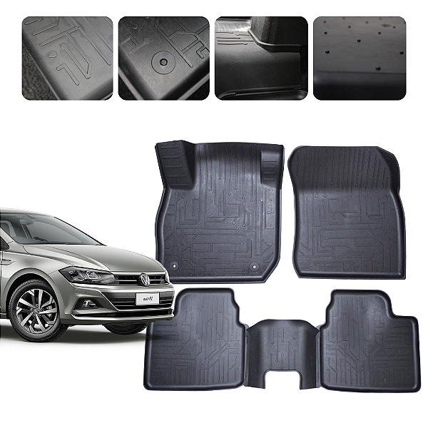 Tapete Automotivo Borda elevada Para Virtus 2018 a 2026 Original Lanzi