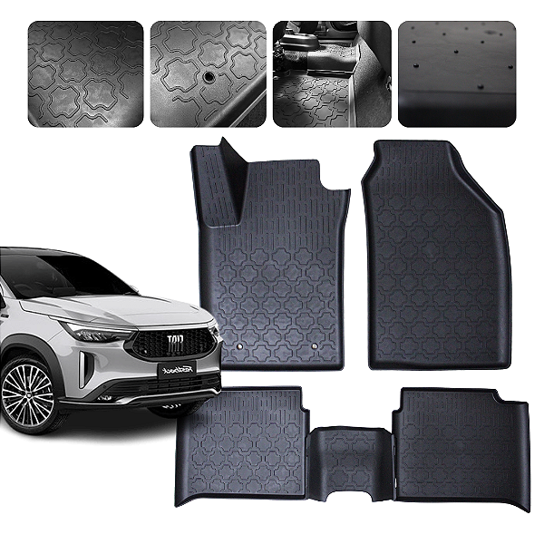 Tapete Automotivo Borda elevada Para Fiat Fastback 2022 a 2026 Original Lanzi